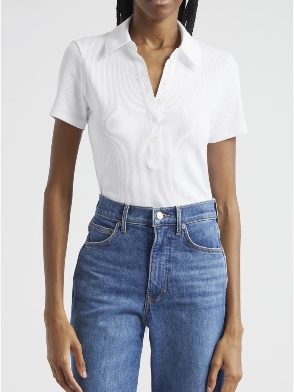 Veronica Beard Kearney Stretch Cotton Polo